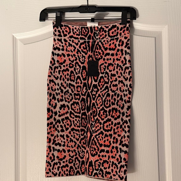 BCBGMaxAzria Dresses & Skirts - BCBGMaxAzria Pink and Black Animal Print Pencil Skirt